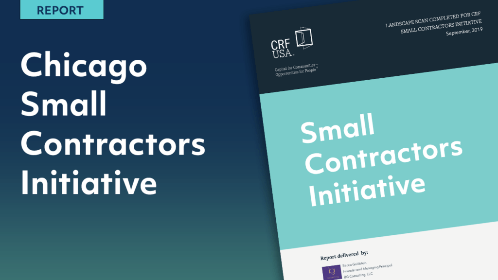 Repot cover for Chicago Small Contractors Initiative