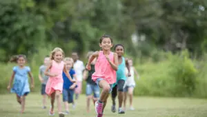 Girls running