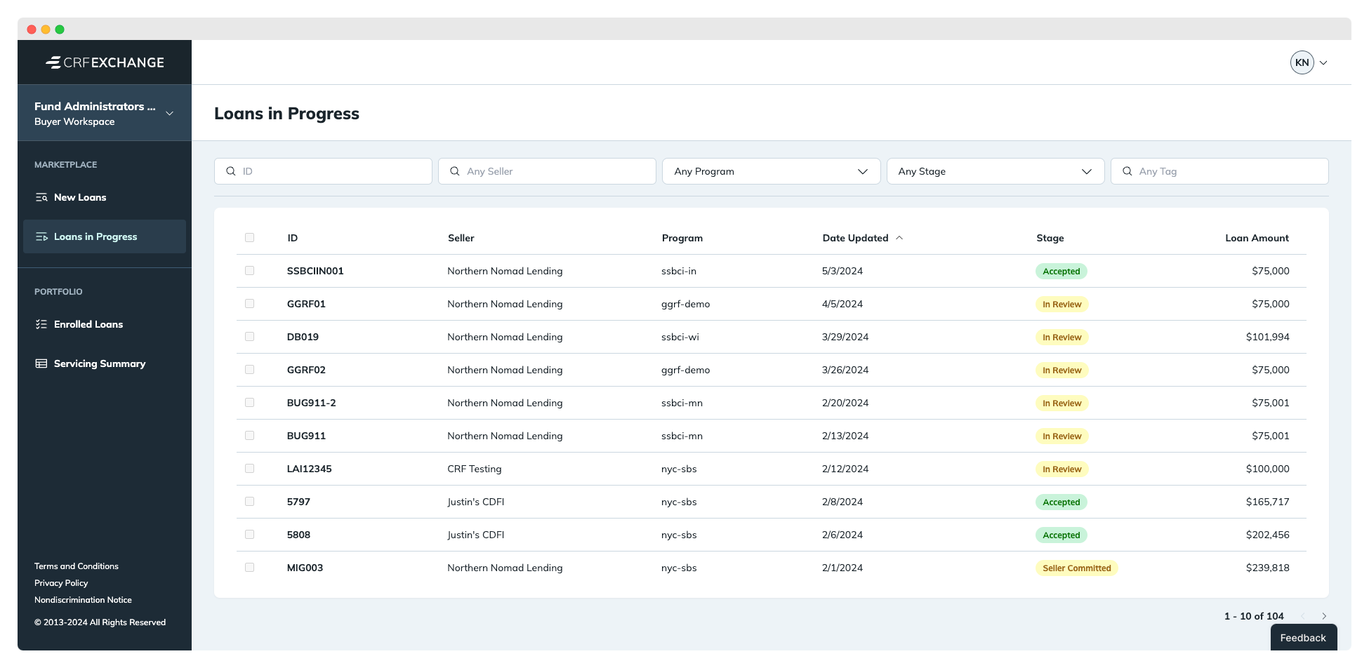 screenshot of exchange interface