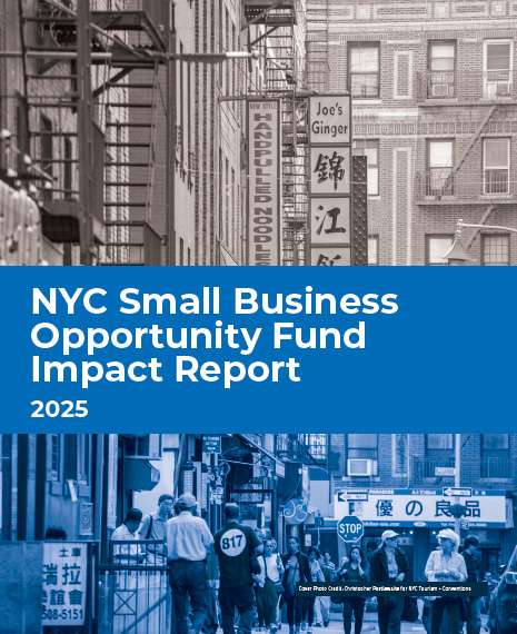 Cover image of NYC impact report showing a crowded street of people